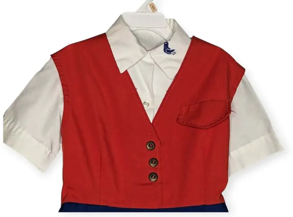 Vintage Campfire Girls Red & Blue Outfit Size Small